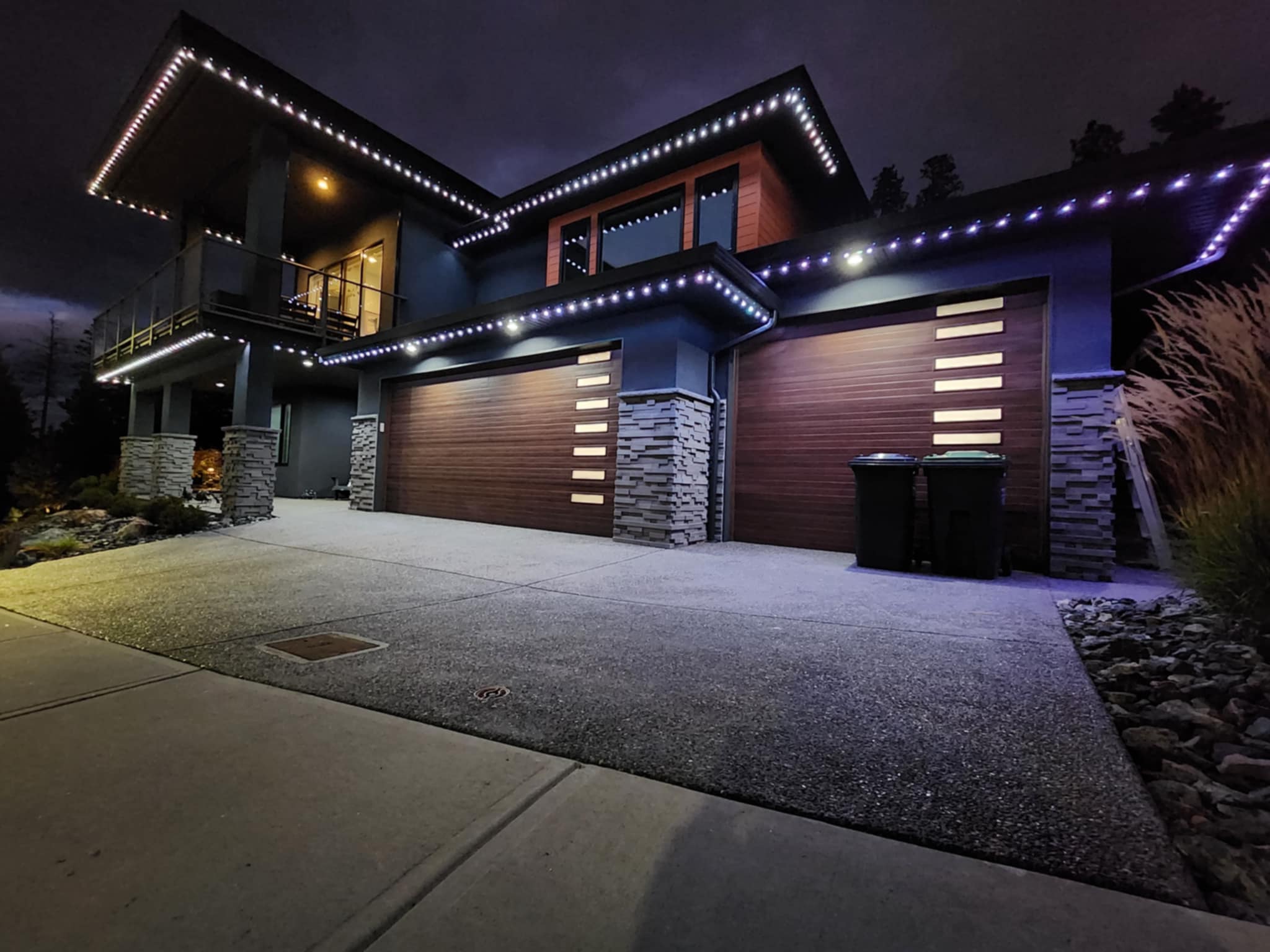 House with LED lighting