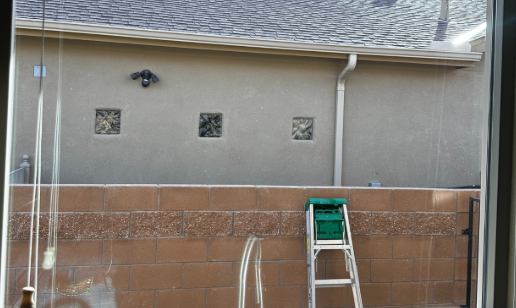 Hard water stain removal — after window cleaning (Okanagan)